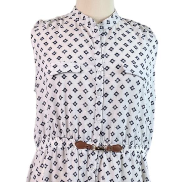 Always Indigo A-line Dress Button Top Elastic Buckle Waist Sleeveless Women’s 3X - Picture 5 of 11